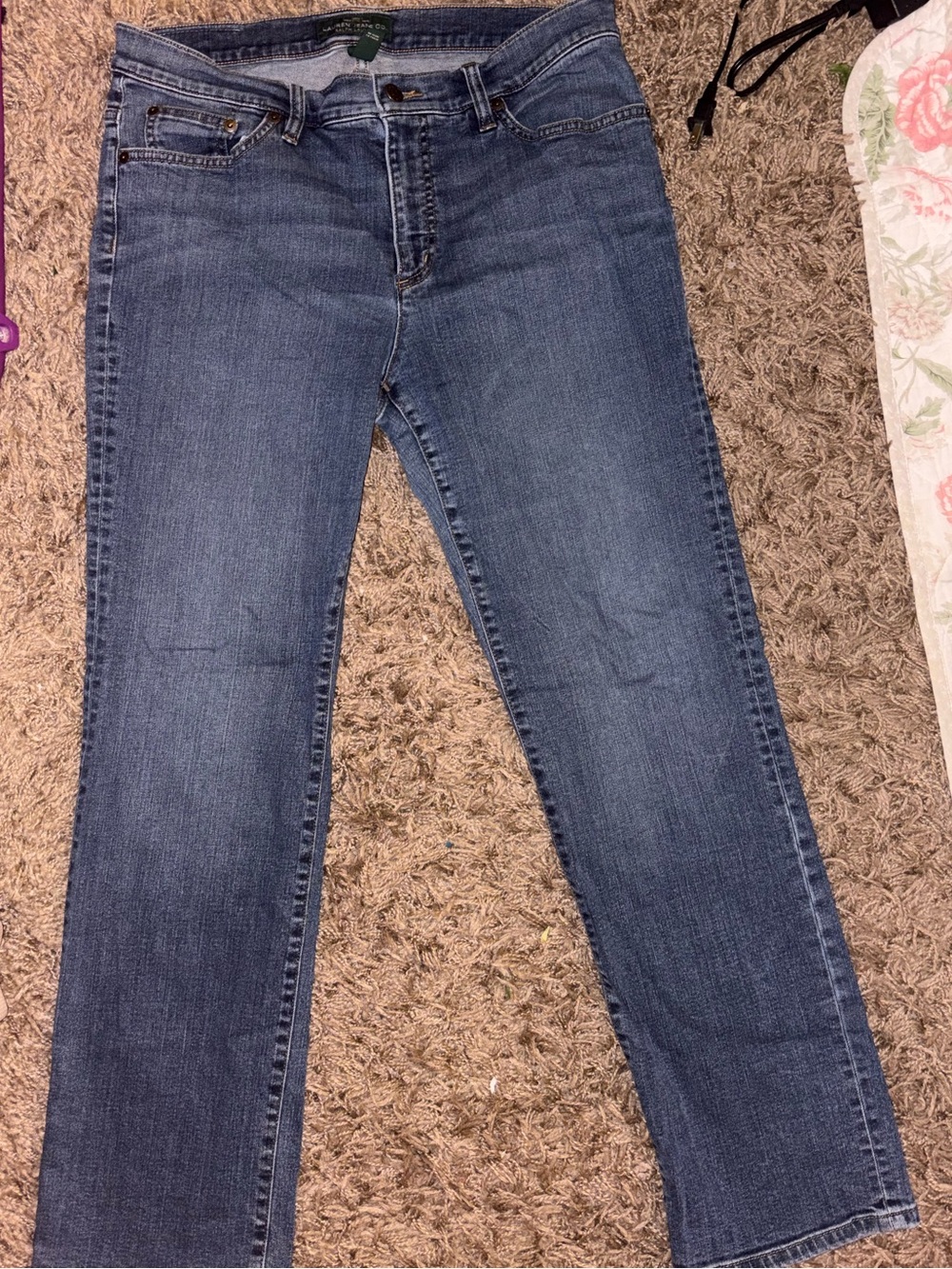 Ralph Lauren Women's Medium Blue Straight-Leg Jeans